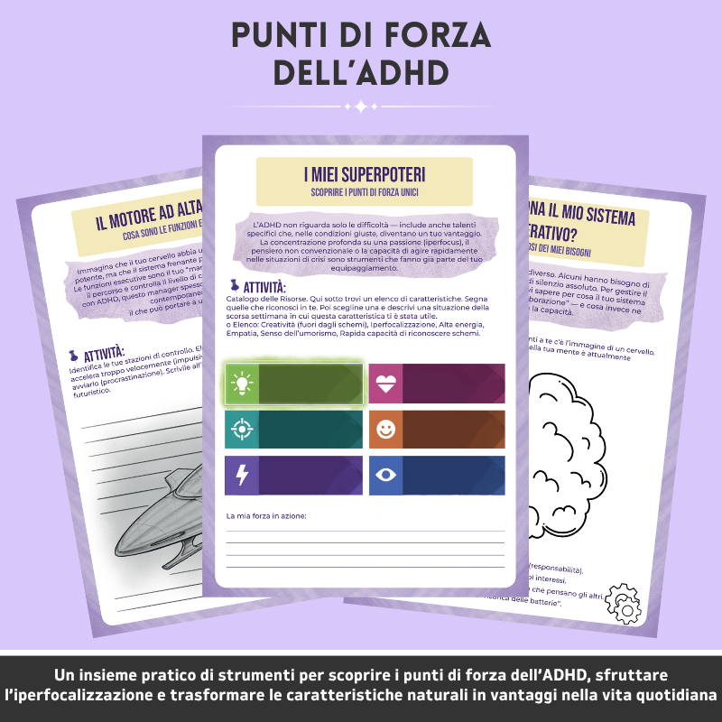 ADHD – Strumenti per le funzioni esecutive per la concentrazione quotidiana