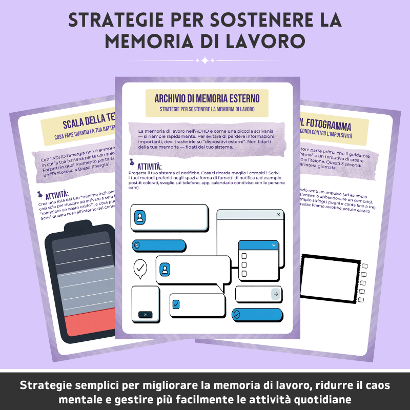 ADHD – Strumenti per le funzioni esecutive per la concentrazione quotidiana