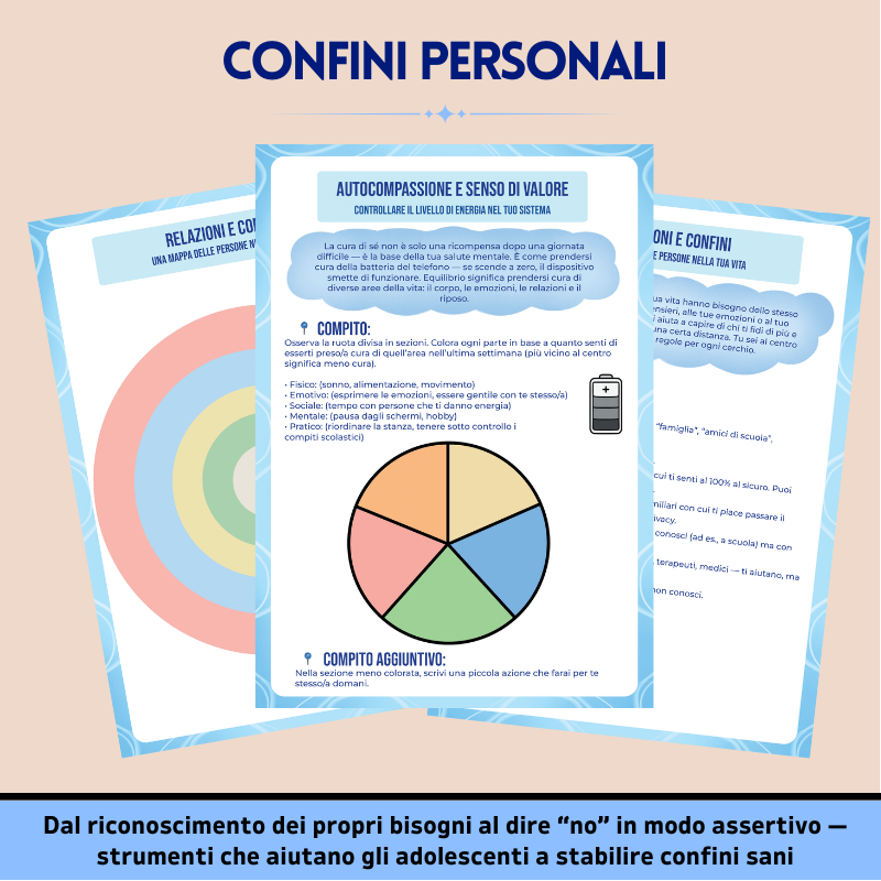 Quaderno di Terapia per Adolescenti - 9+ Strumenti Approvati Dai Terapeuti Per Sviluppare Sicurezza In Sé, Chiarezza Mentale E Forza Emotiva, Sostenendo La Crescita Del Tuo Adolescente